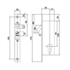 Thân khóa cho cửa trượt inox mờ Hafele 911.26.672