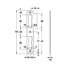 Bas thân khóa inox mờ Hafele 911.39.825