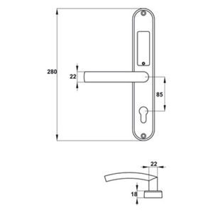 Khóa điện tử Hafele EL6500-TCS 912.20.130