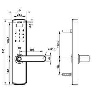 Khóa điện tử Hafele DL7100 912.05.498