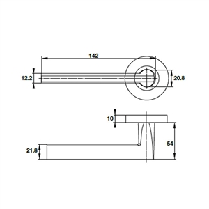 Tay nắm gạt Hafele 903.99.329
