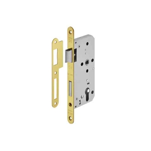 Thân khóa lưỡi gà chốt chết CC 72mm, đồng bóng PVD  Hafele 911.02.154