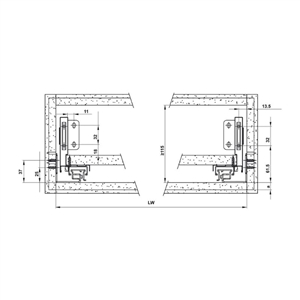 Ray hộp Hafele Alto S 552.49.716 (cao 80mm, giảm chấn, trắng mờ)