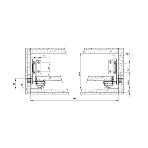Ray hộp Hafele Alto S Inner 552.55.307 (cao 80mm, giảm chấn, xám đậm)