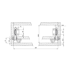 Ray Hộp Alto-S Nhấn Mở H120mm Hafele 552.35.345